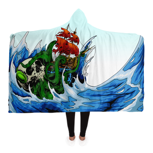 Madcapthulhu Pirate Ship Hooded Blanket