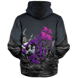 DARK EDITION Madcapthulhu Pirate Ship microfleece hoodie