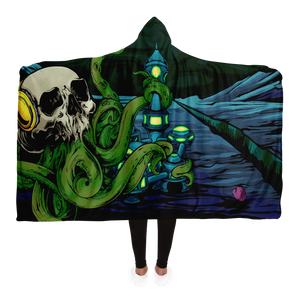 Madcapthulhu Sealab Seascape Hooded Blanket